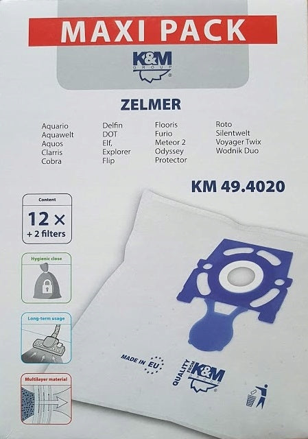 BAGS FOR VACUUM CLEANER K&M 49.4020