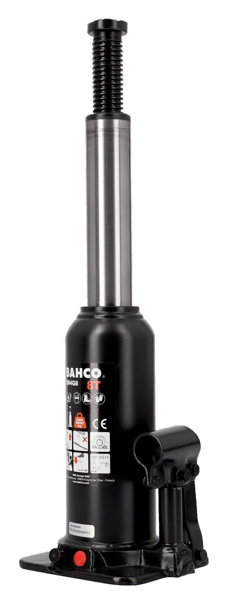 BAHCO BH4G8 BOTTLE LIFT 8 tons, height range 230-460 mm Manufacturer code BH4G8