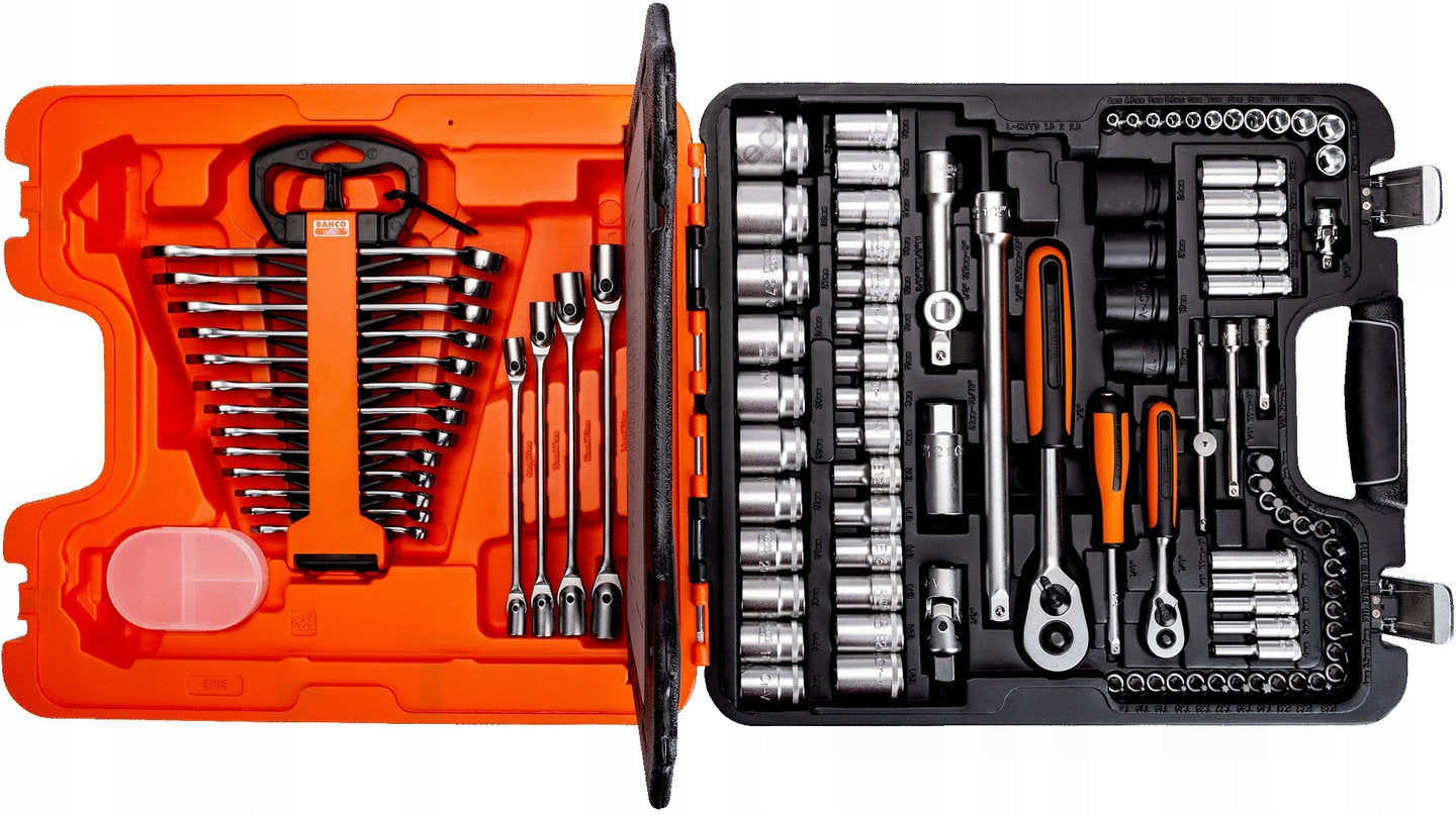BAHCO S108 TOOL SET 1/4'' 1/2'' RATCHET WRENCHES CAPS 108 el.