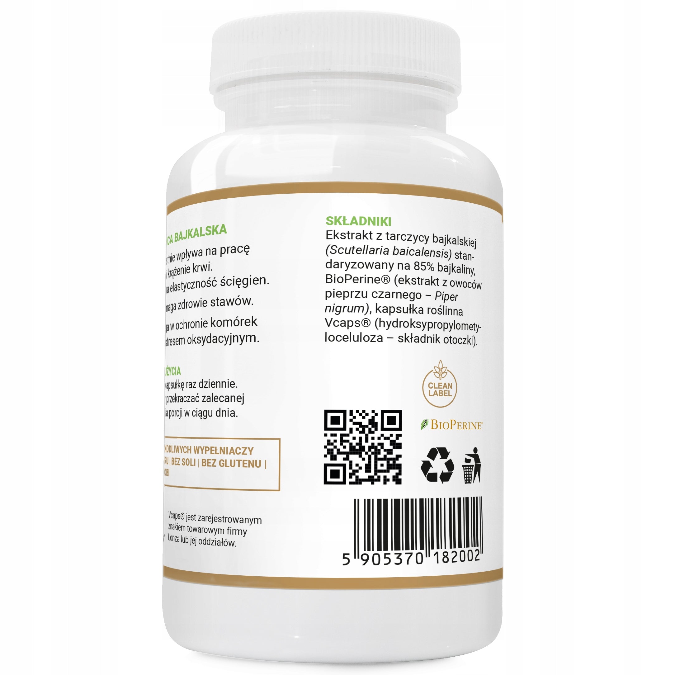BAIKAL THYROID 500 mg + BIOPERINE Baikalin Calm Heart Immunity 180k Brand Alto Pharma