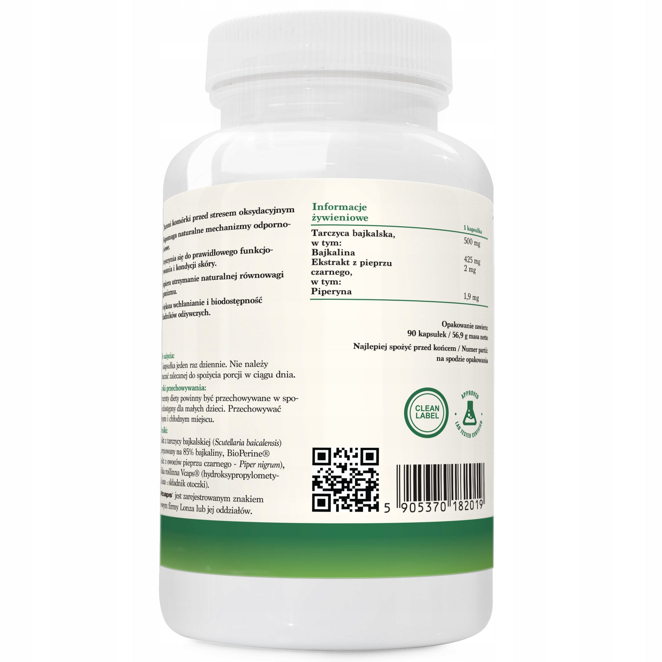 BAIKAL THYROID 500 mg Piperine Baikalin Antioxidant Resistance 180 kap Packaging status original