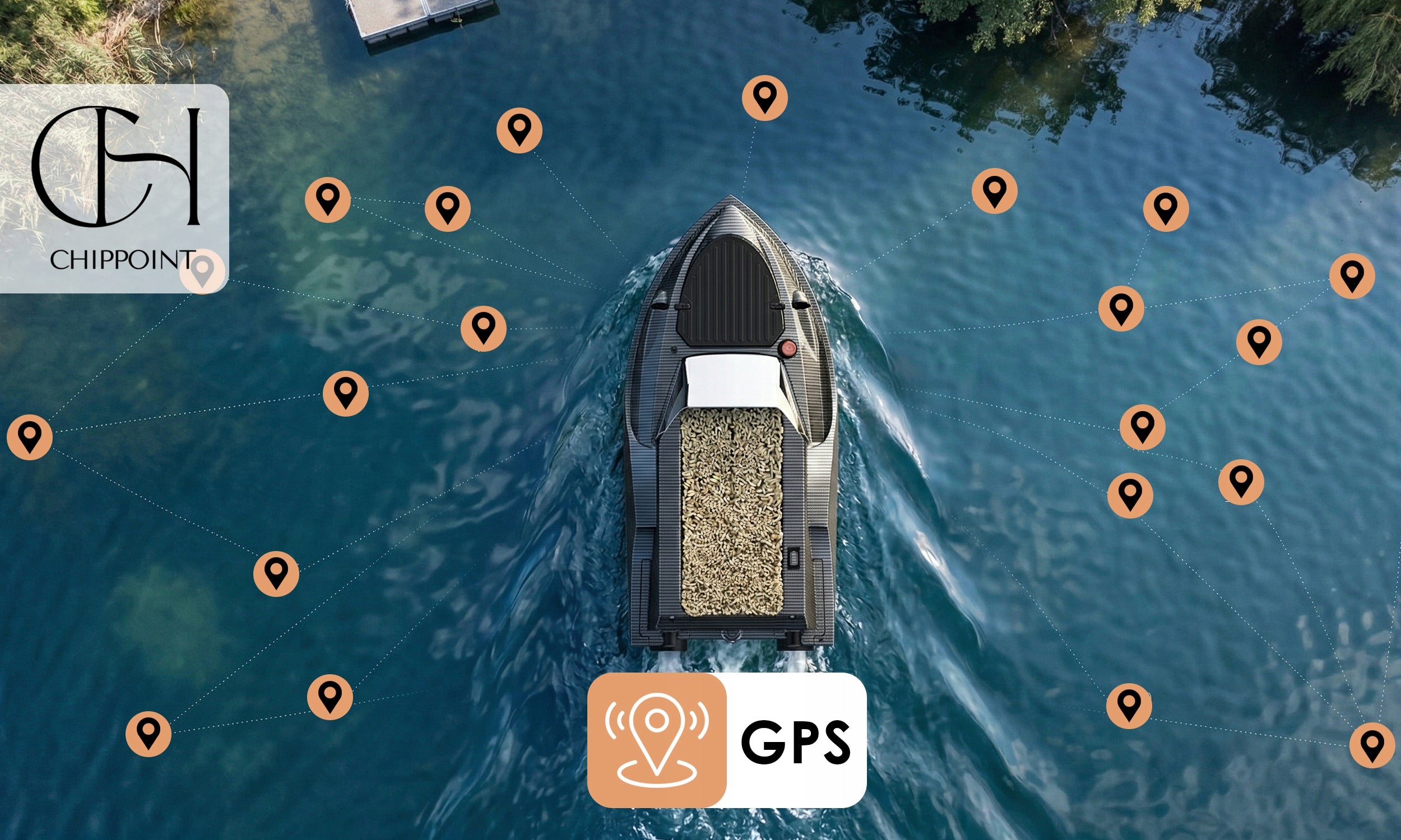 BAIT BOAT FLYTEC SONAR 800m V080 GPS 20000mAh 15km/ h PLUS BAG Packaging status original