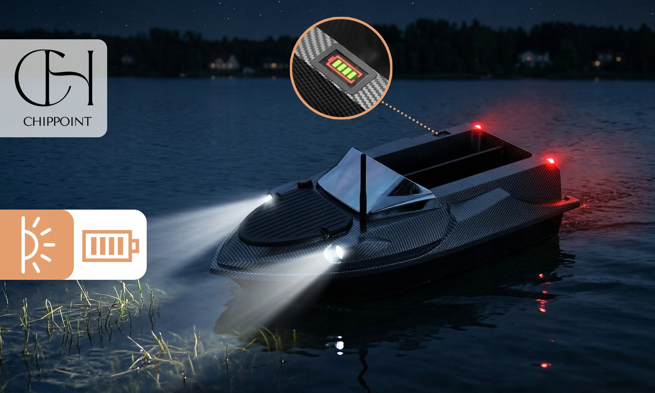 BAIT BOAT FLYTEC SONAR 800m V080 GPS 20000mAh 15km/ h PLUS BAG Weight 3900 g