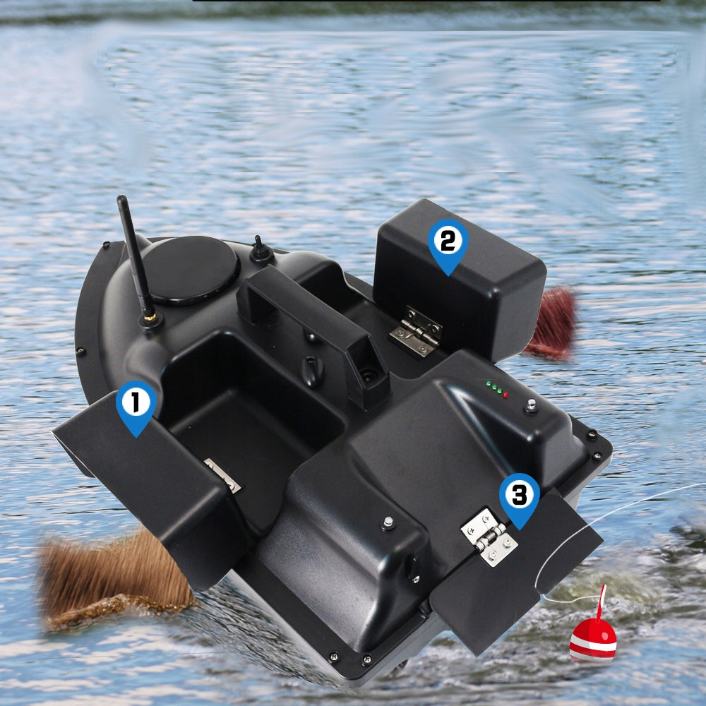 BAIT BOAT FLYTEC V010 GPS, 3 TANKS, 500m, 12000mAh LED BATTERY Number of compartments 3