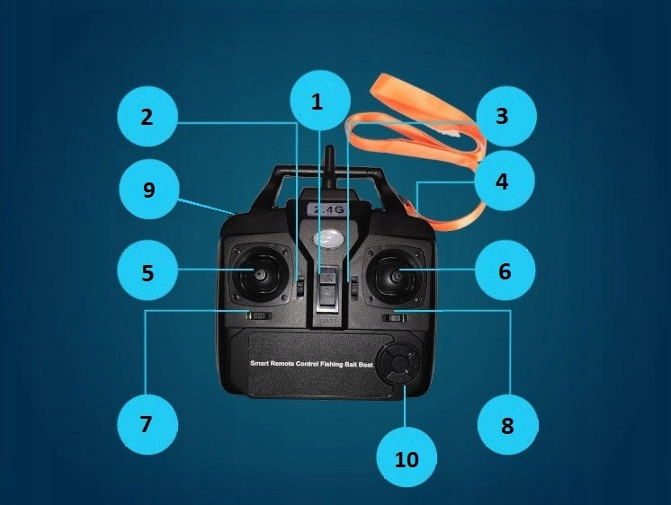 BAIT BOAT PROFESSIONAL XXL 2 BATTERIES SONAR Range 500 m