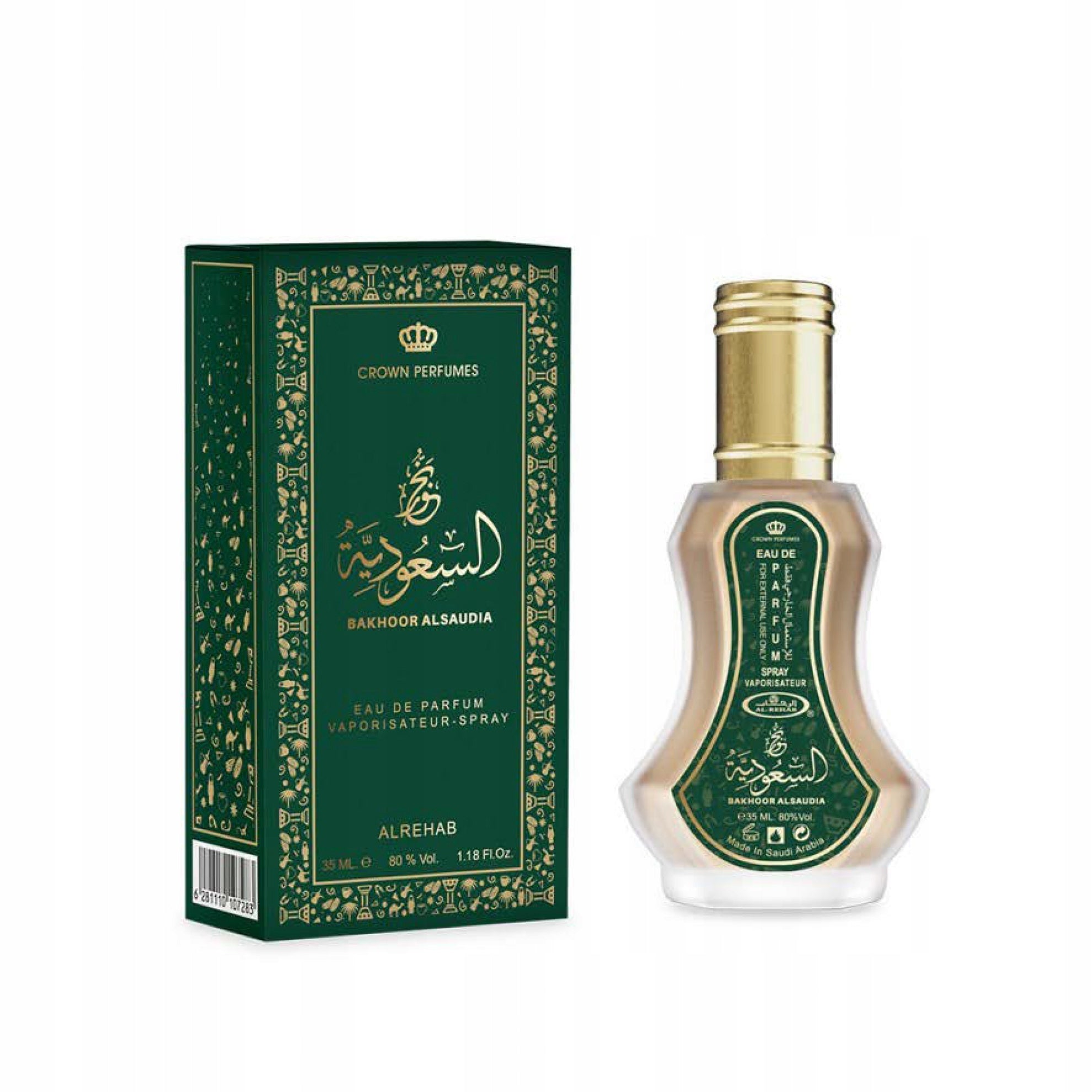 BAKHOOR ALSAUDIA ARABIC ORIENTAL PERFUME OUD 35 ml AL REHAB EDP Packaging status original