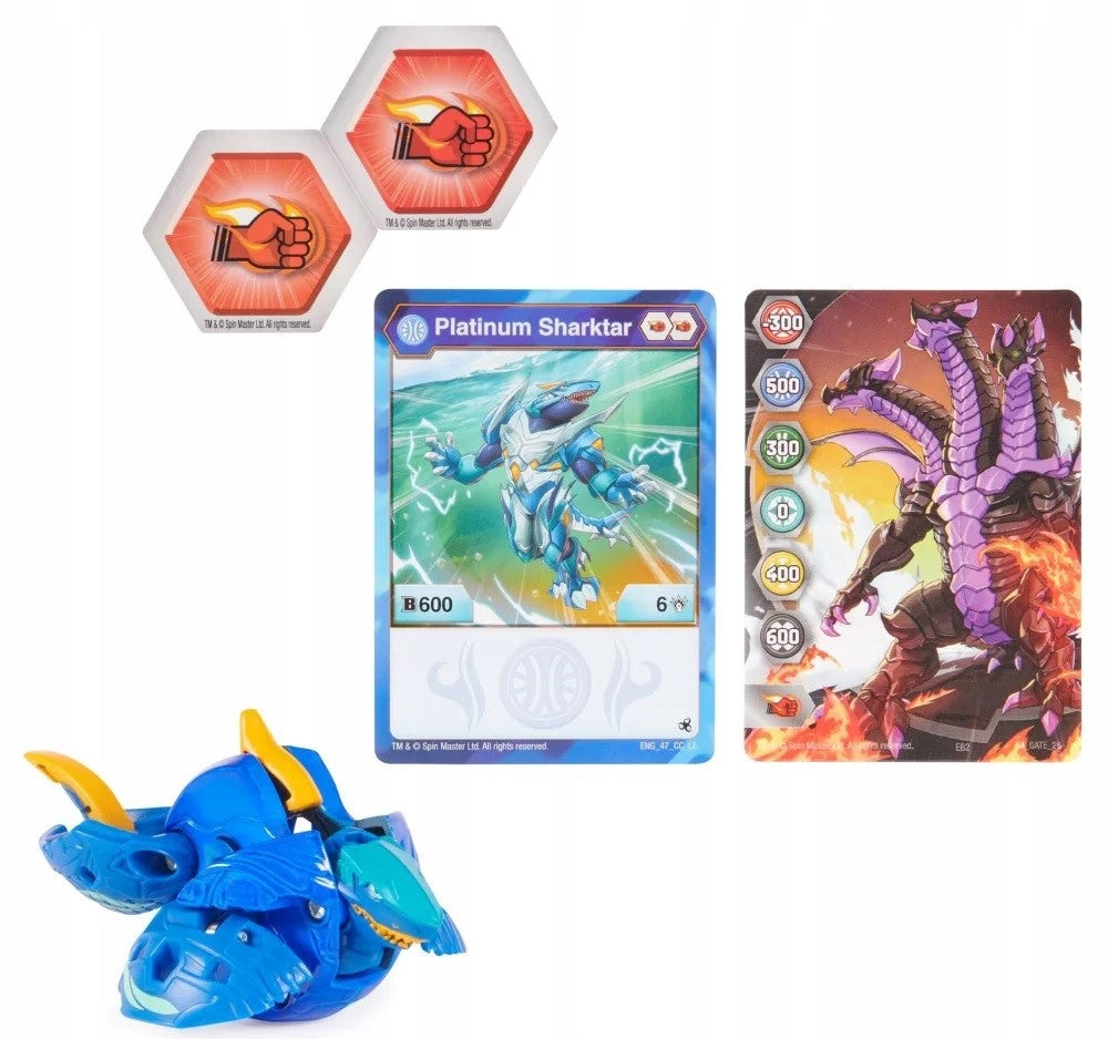 Sharktar Bakugan Legends Platinum Figur und Karten 