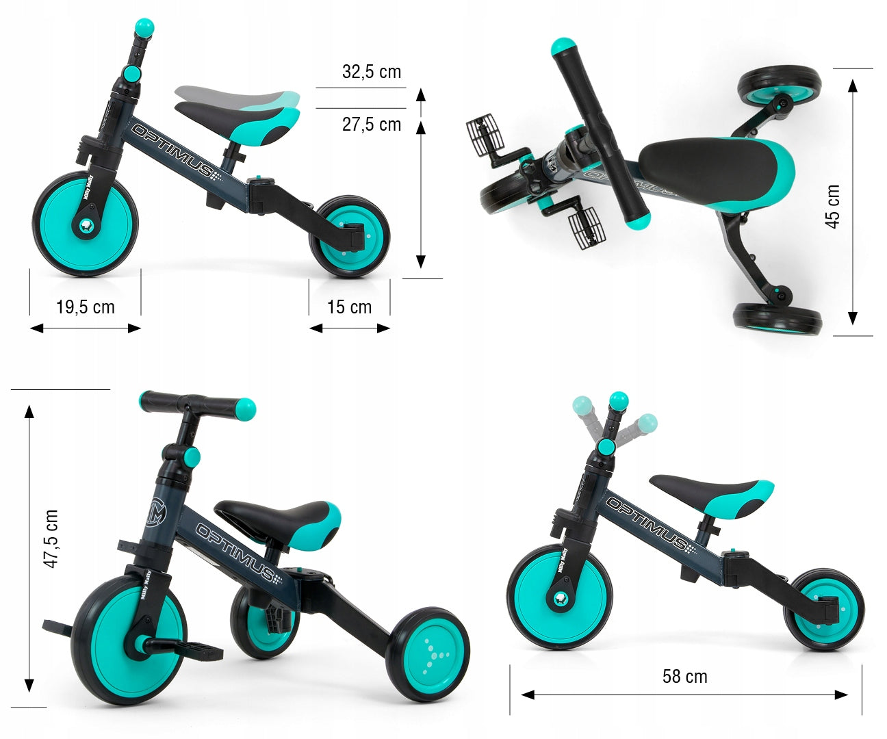 BALANCE BIKE 3in1 tricycle for 1 2 3 year old 3in1 bike Packaging status original