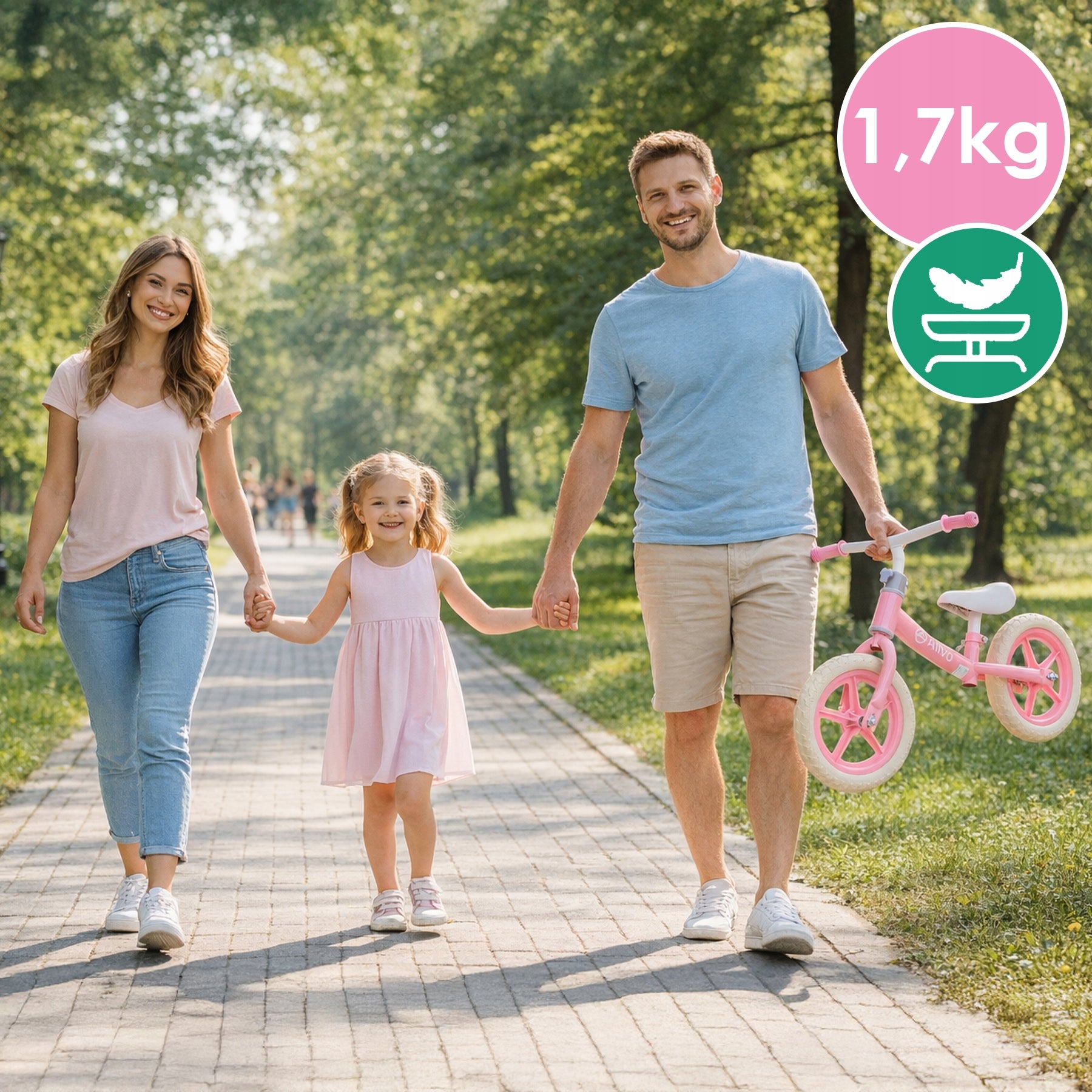 BALANCE BIKE CHILDREN'S BIKE LIGHTWEIGHT ADJUSTABLE HANDLEBAR AND SADDLE Kid's age 2＋ years