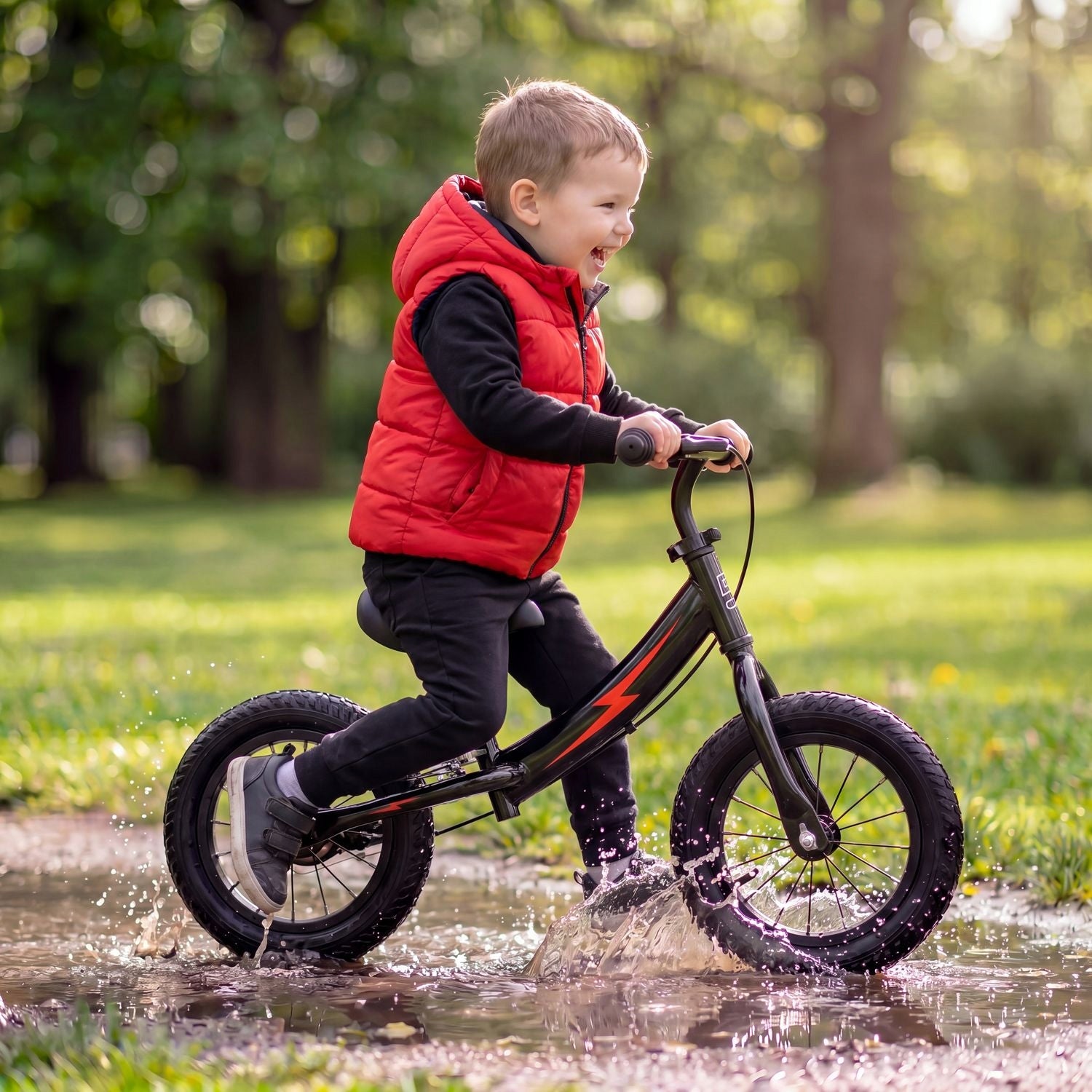 BALANCE BIKE FLASH PUMPED WHEELS STARS Brake rear