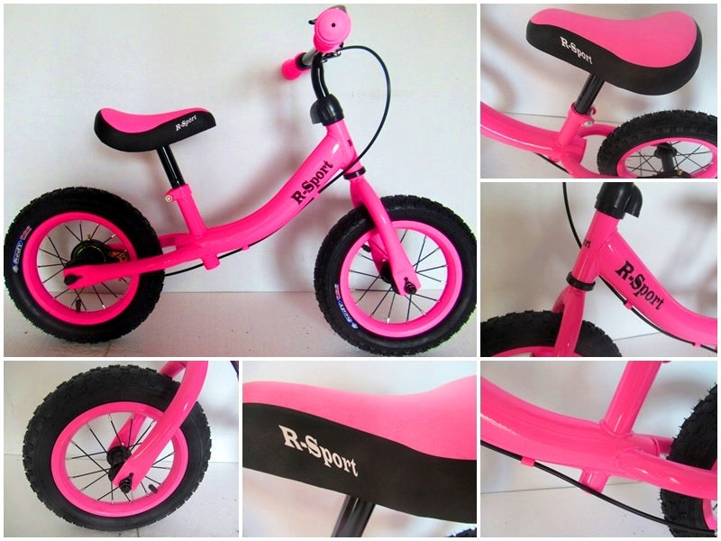 BALANCE BIKE FOR GIRLS CHILDREN 3 YEARS OLD PINK WITH BRAKE Color pink