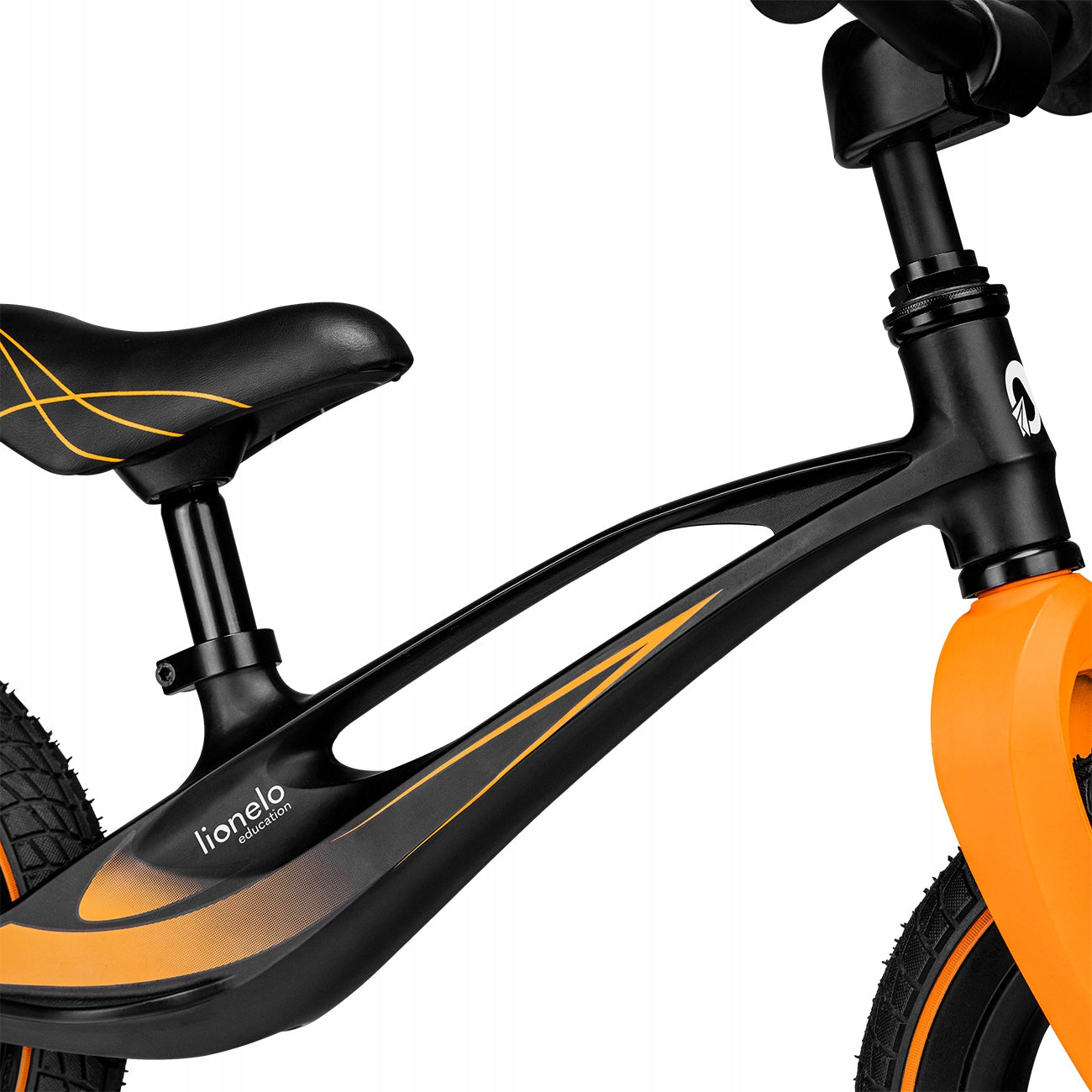 BALANCE BIKE Lionelo Bart AIR | PUMPED WHEELS | sports black Color black orange