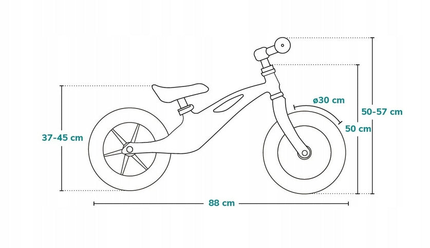 BALANCE BIKE Lionelo Bart AIR | PUMPED WHEELS | sports black Kid's age 2＋ years