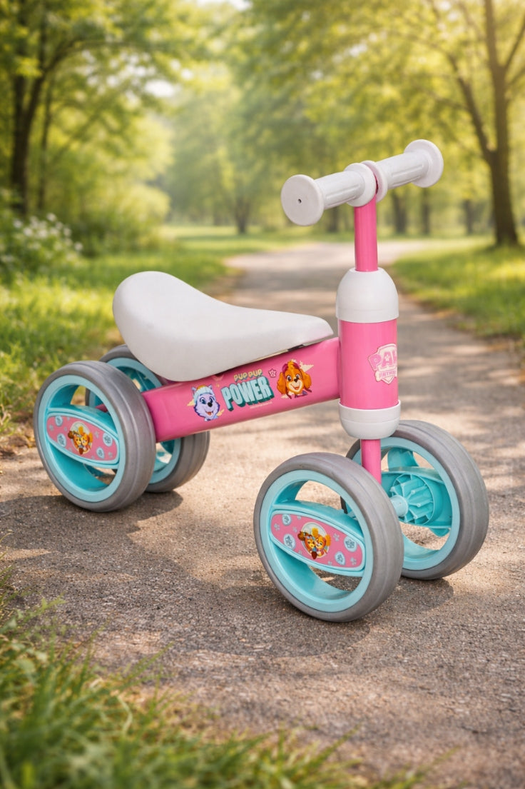BALANCE BIKE PSI PATROL SKYE 4-Wheel STABLE CHILDREN'S Color pink