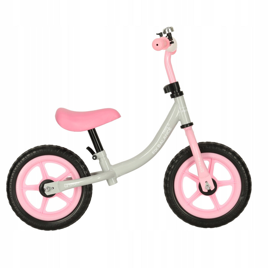 BALANCE BIKE TRIKE FIX BALANCE FOR CHILDREN ULTRA LIGHT ADJUSTABLE pink Color pink gray