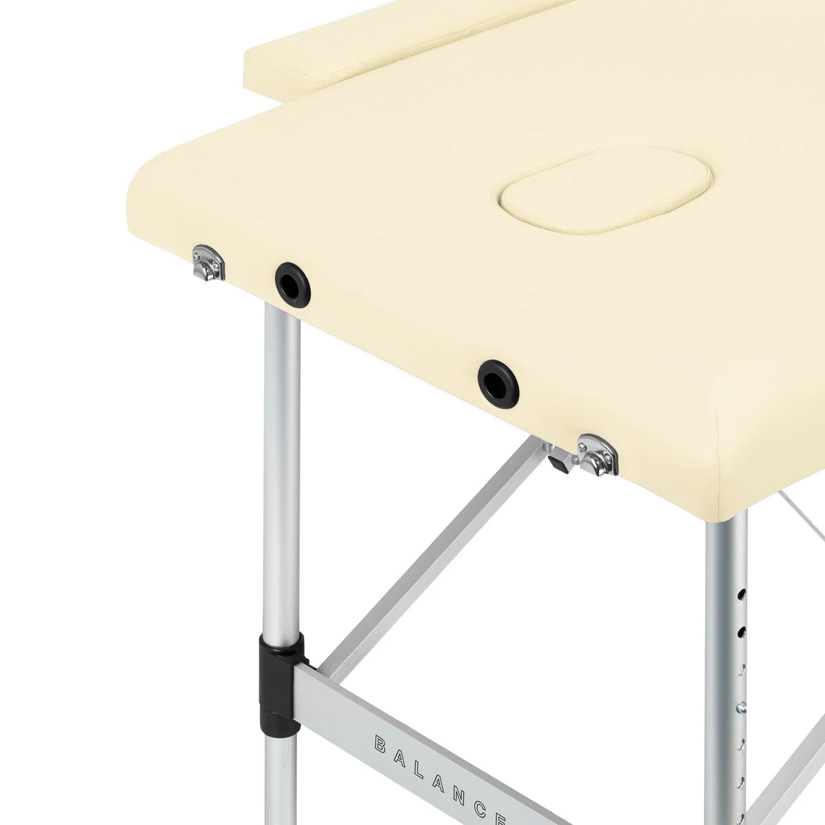 BALANCE PHYSIOTHERAPY MASSAGE TABLE WITH ALUMINUM SPA LEGS CREAM Color beige