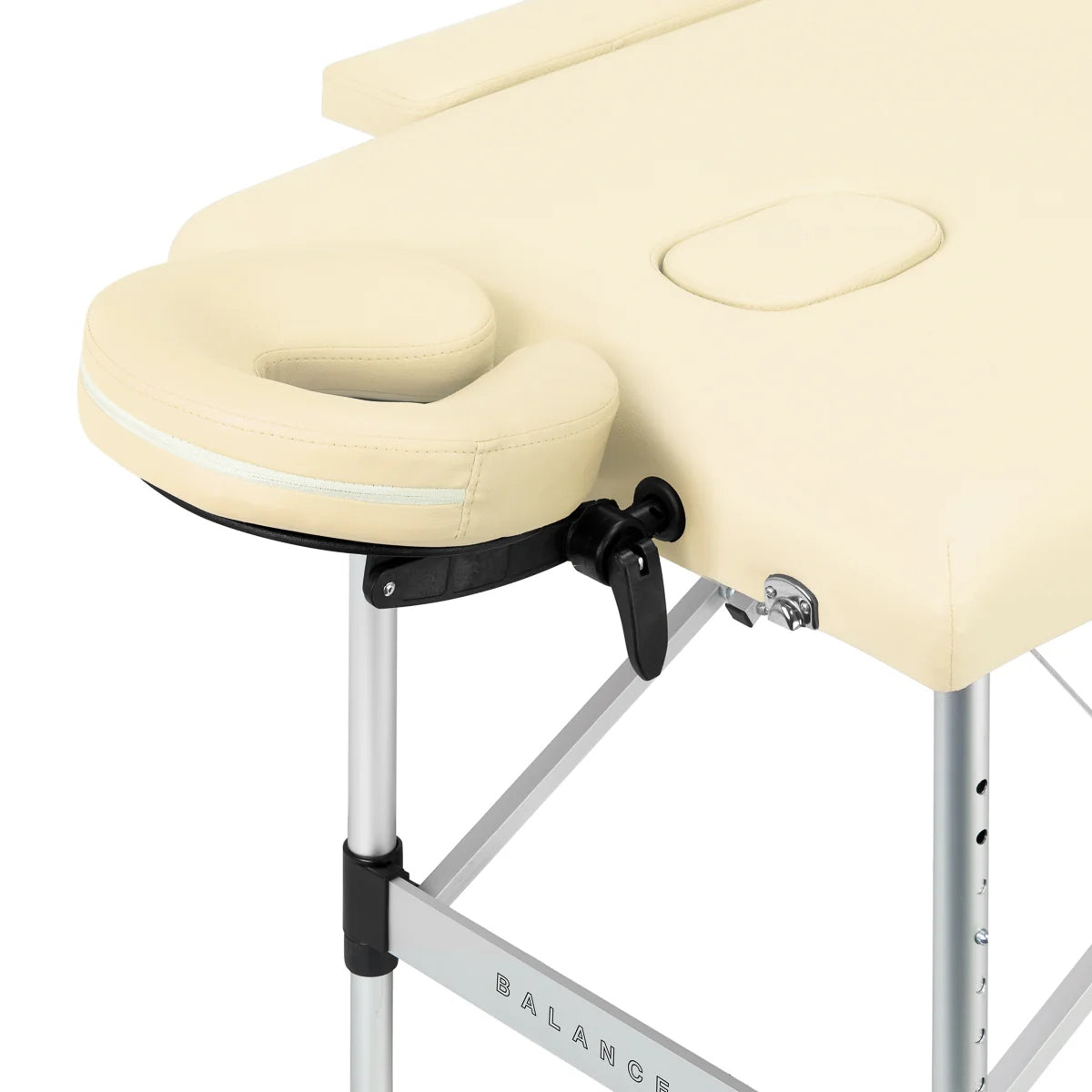 BALANCE PHYSIOTHERAPY MASSAGE TABLE WITH ALUMINUM SPA LEGS CREAM Kind folding table