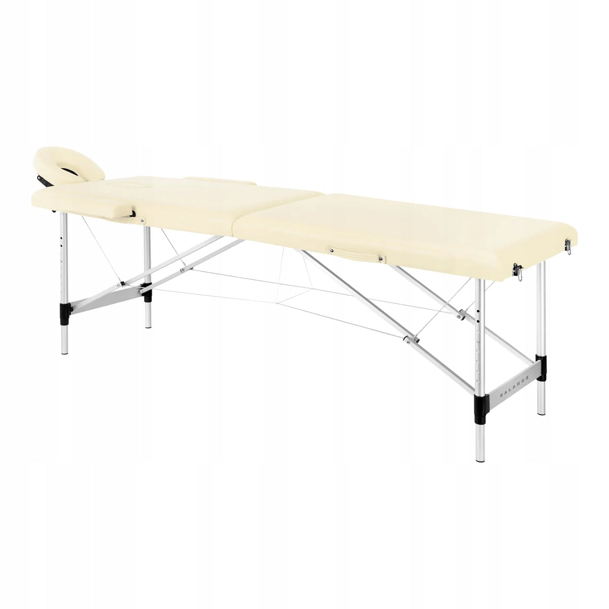 BALANCE PHYSIOTHERAPY MASSAGE TABLE WITH ALUMINUM SPA LEGS CREAM