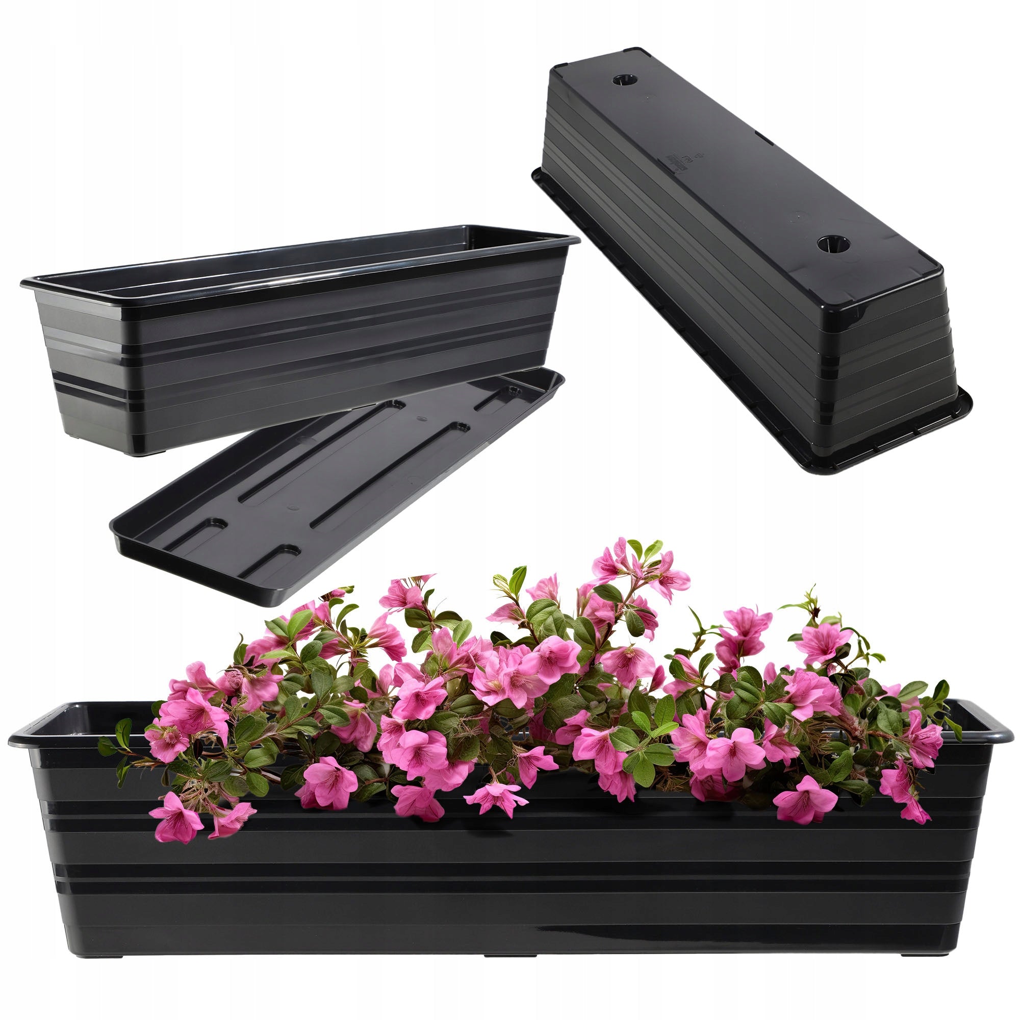 BALCONY BOX 59cm FLOWER POT BASE BALCONY FLOWERBED