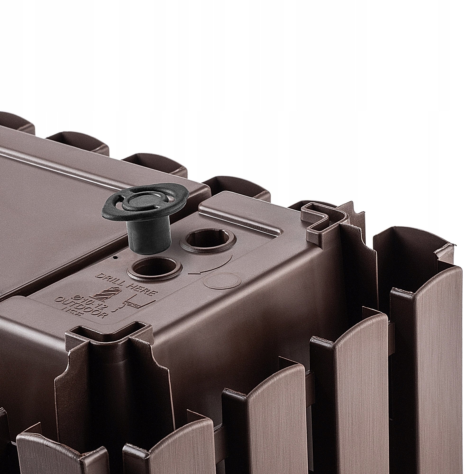BALCONY BOX FLOWER POT 58x18x16,5 cm BROWN BALCONY Maximum width 18 cm