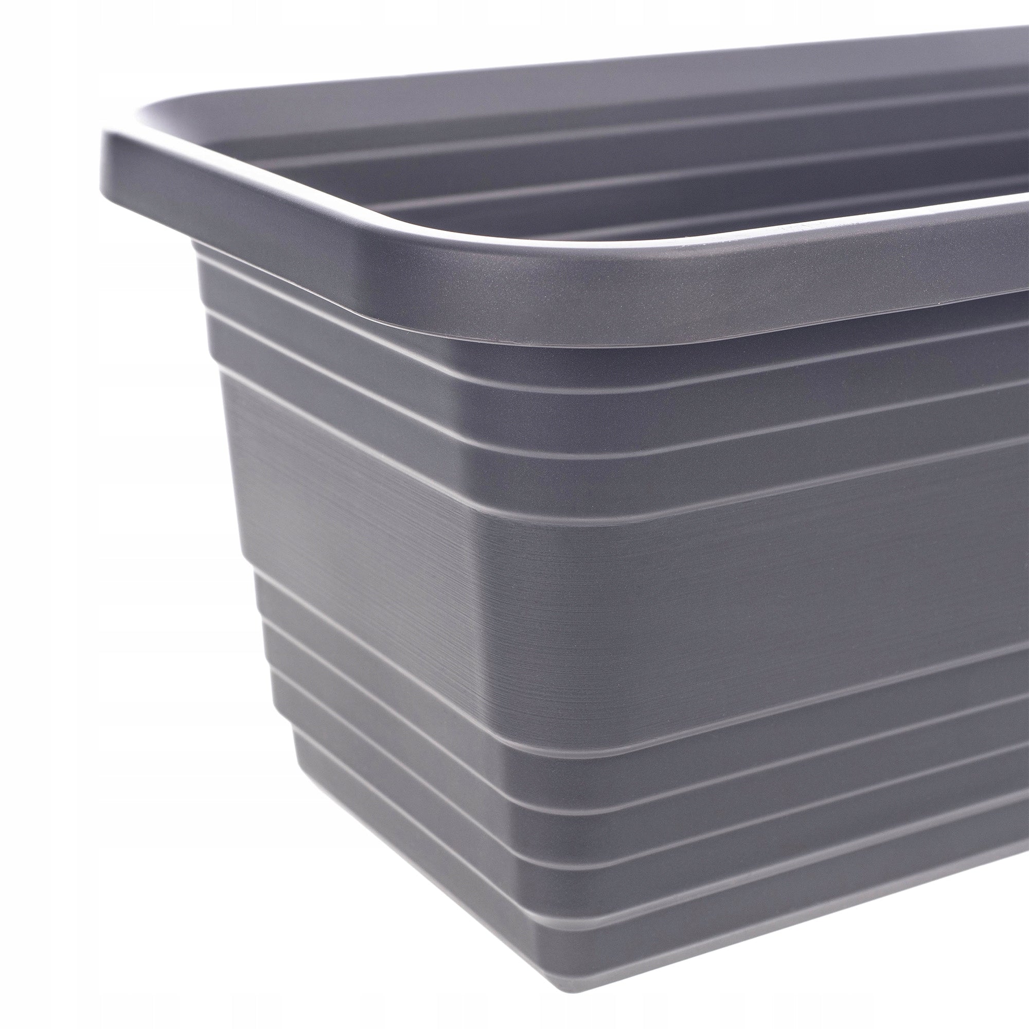 BALCONY BOX FLOWER POT 80cm ANTHRACITE FLOWER BOX KADAX Maximum width 11.5 cm