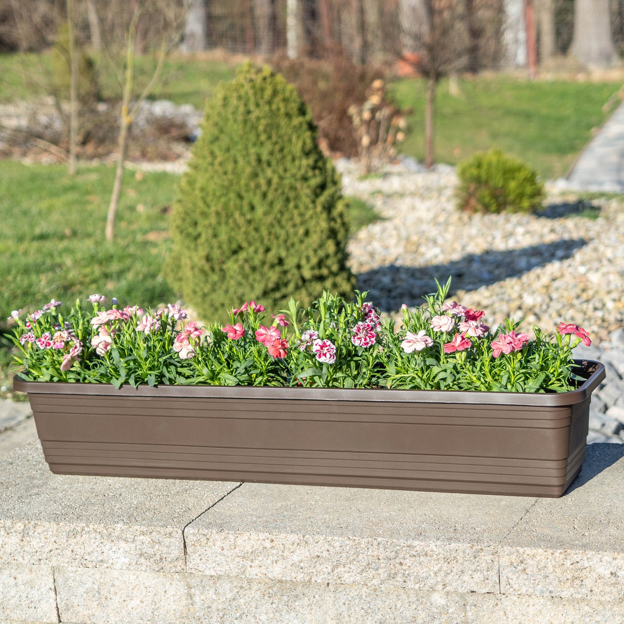 BALCONY BOX FLOWER POT 80cm MOCHA FLOWER BOX KADAX Packaging status original