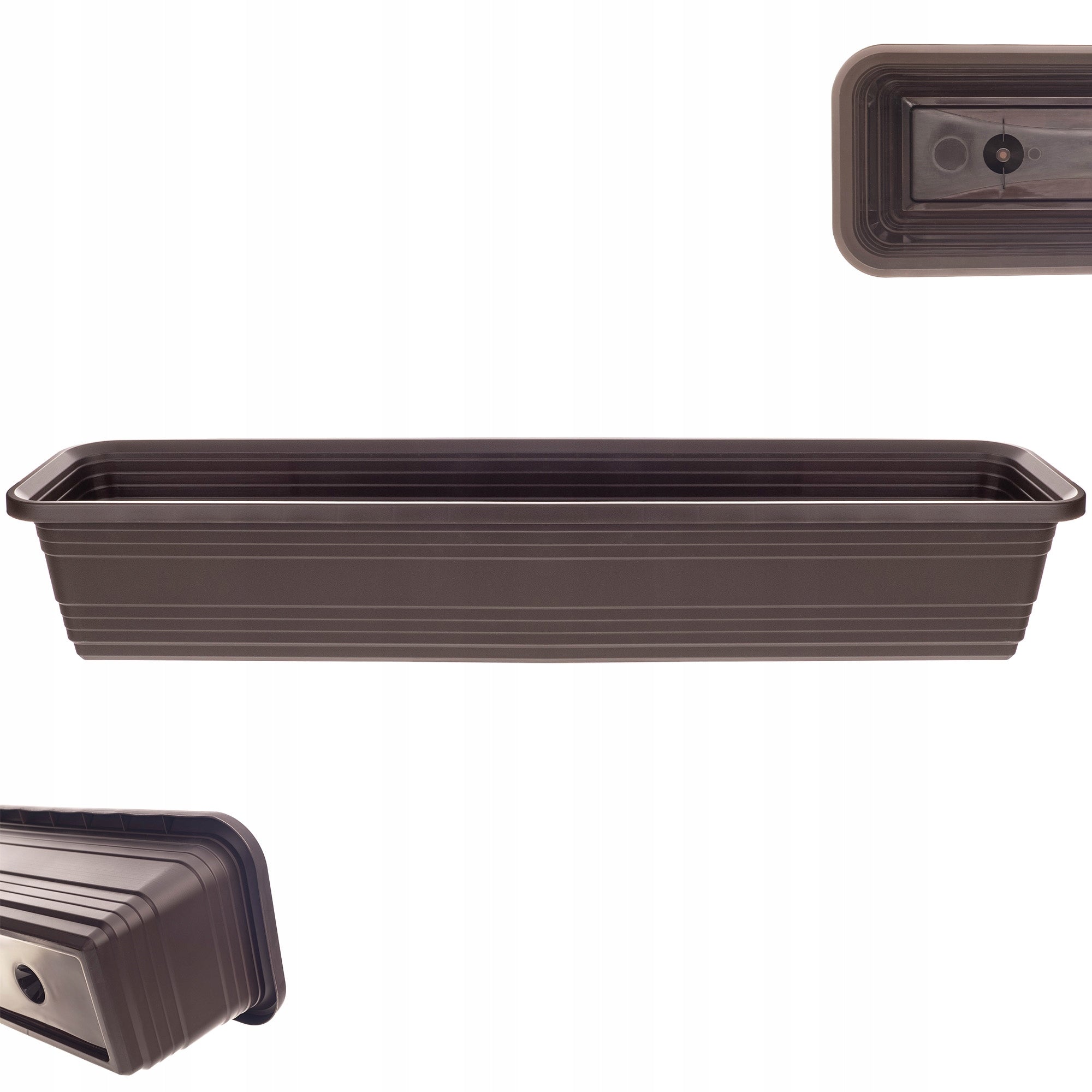 BALCONY BOX FLOWER POT 80cm MOCHA FLOWER BOX KADAX