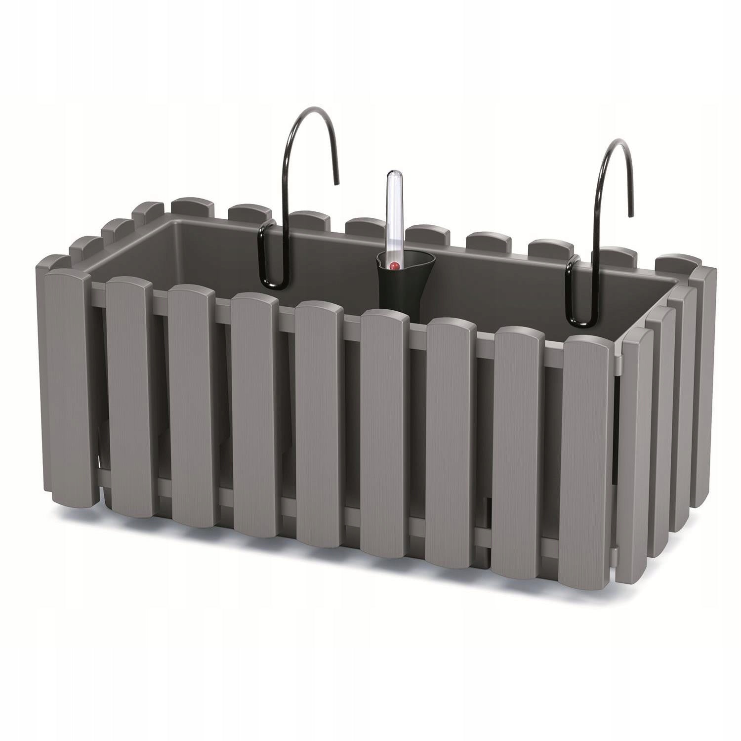 BALCONY BOX Prosperplast Boardee Fencycase Grey 7 L 38 cm Maximum length 38 cm