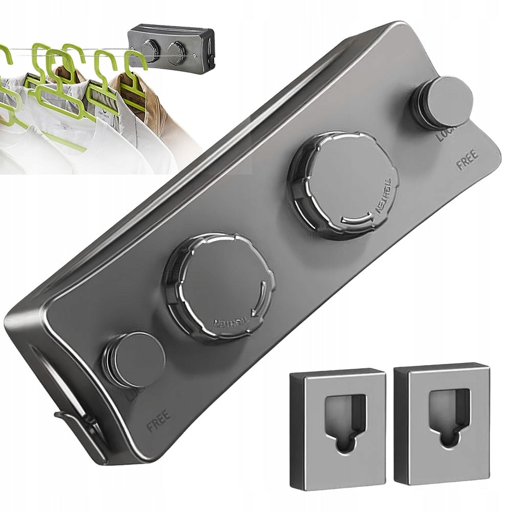 BALCONY CABLE RETRACTABLE ANTI-SAG STAINLESS STEEL 5.1M WALL MOUNTING