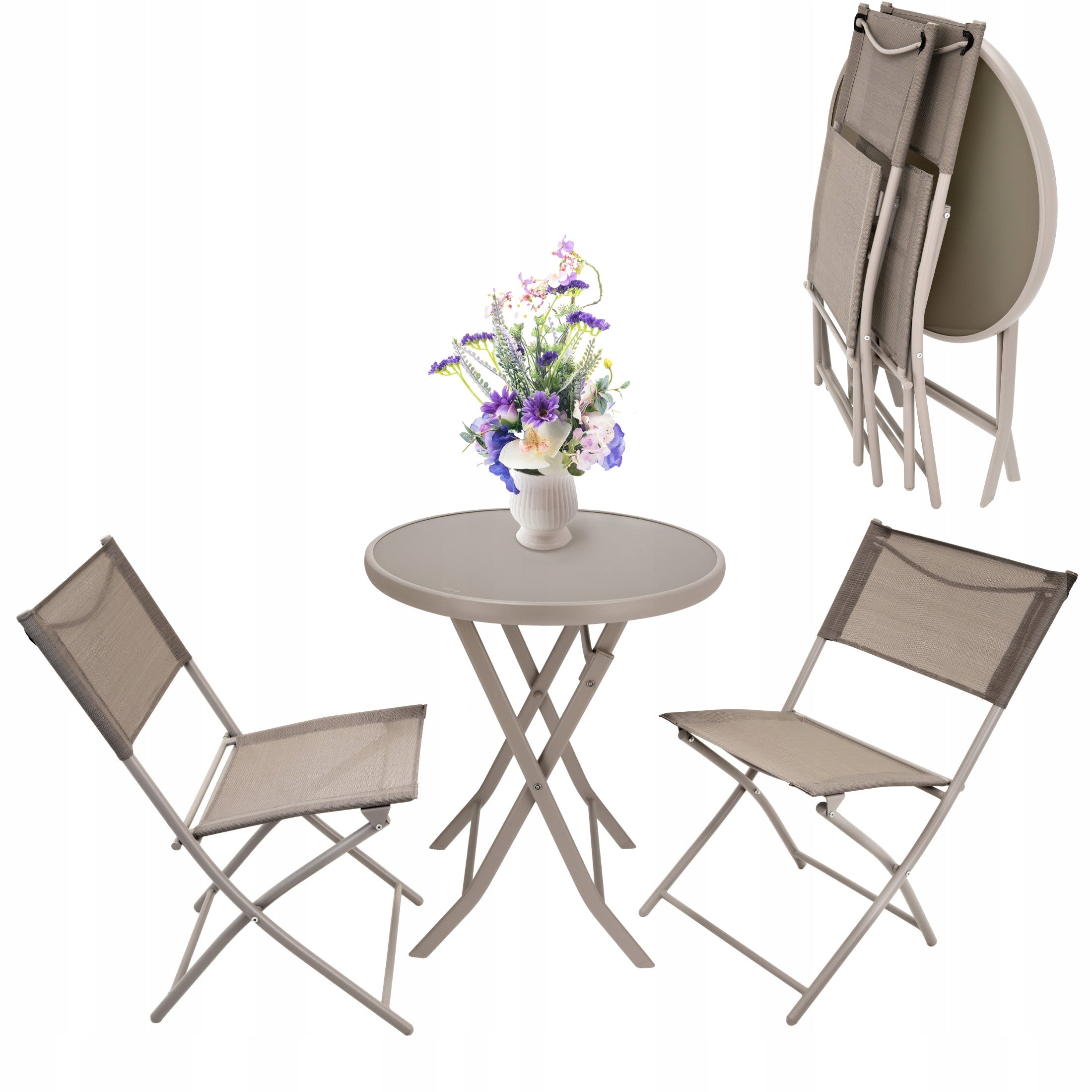 BALCONY FURNITURE SET GARDEN TERRACE furniture folding set Table 2 chairs