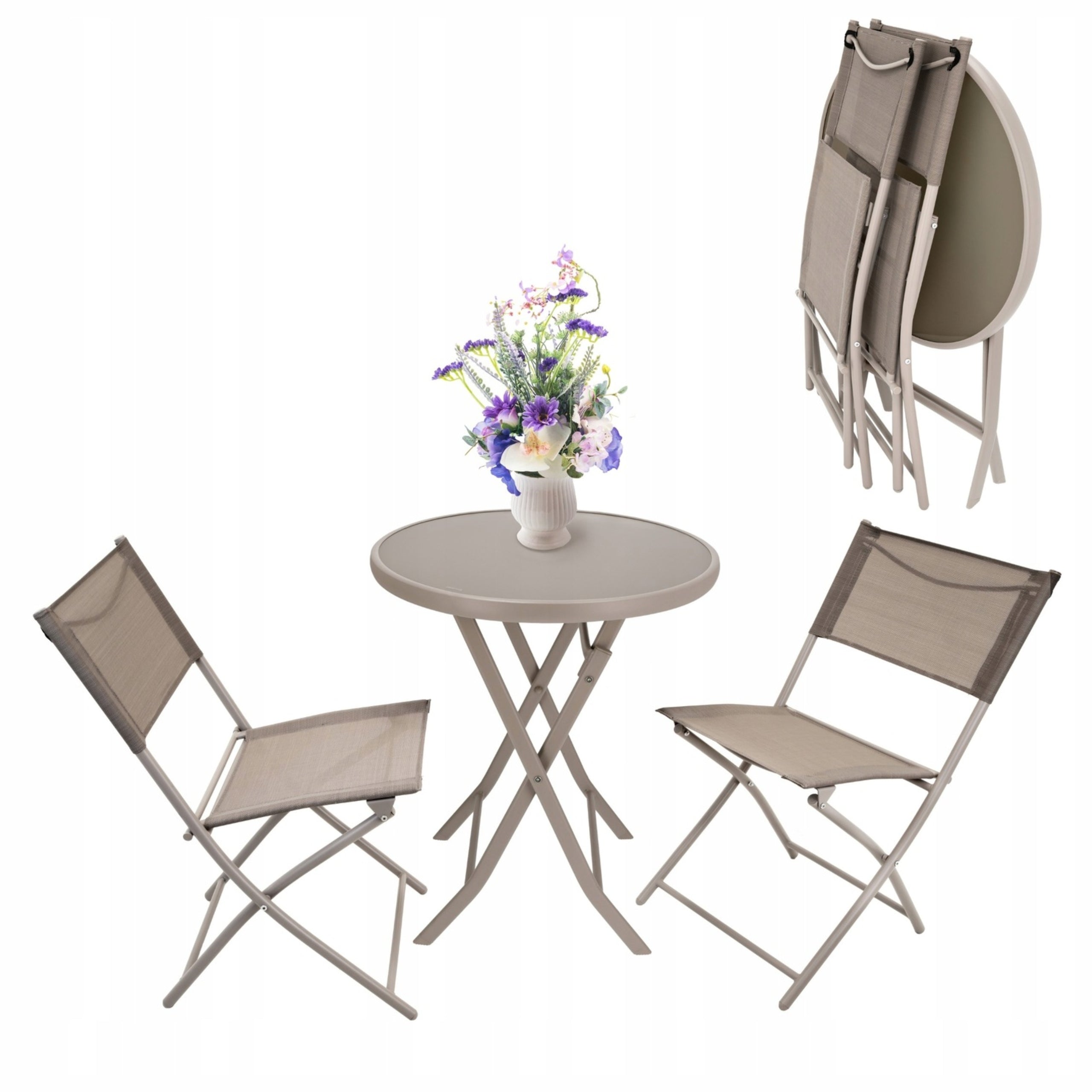 BALCONY FURNITURE SET GARDEN TERRACE furniture folding set Table 2 chairs