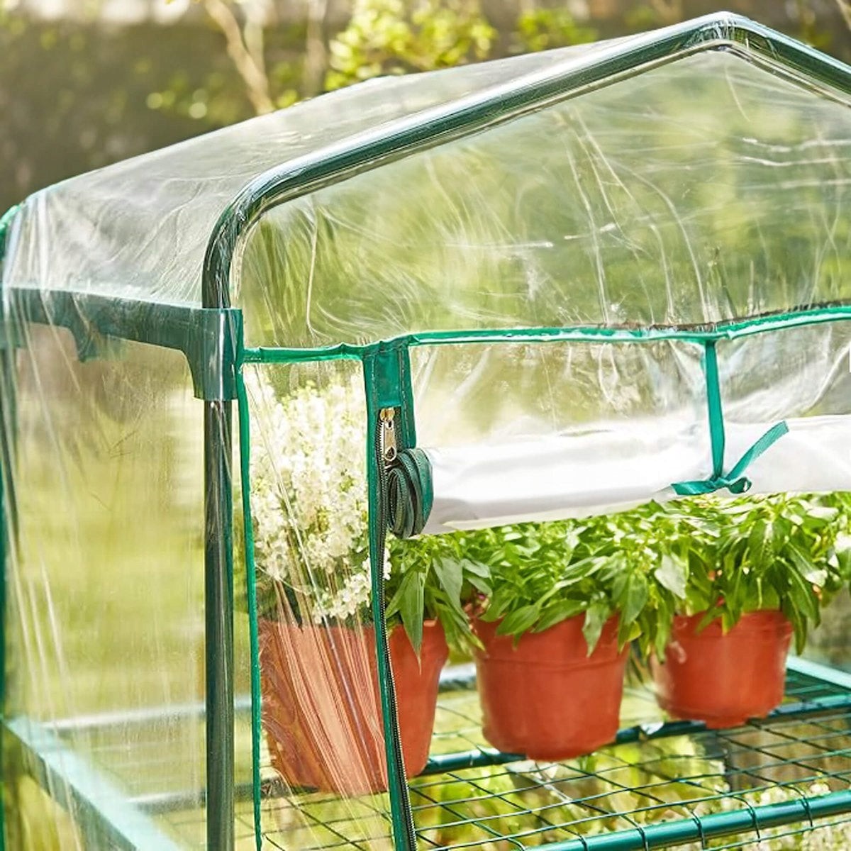 BALCONY GARDEN GREENHOUSE 5 SHELVES FLOWER RACK 190x70 cm VERTICAL MINI Product weight with unit packaging 7 kg