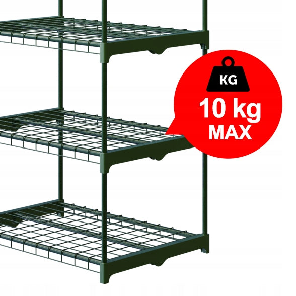 BALCONY GREENHOUSE FOR GROWING PLANTS BOOKCASE WITH SHELVES FOR TERRACE + FOIL Length 0.5 m