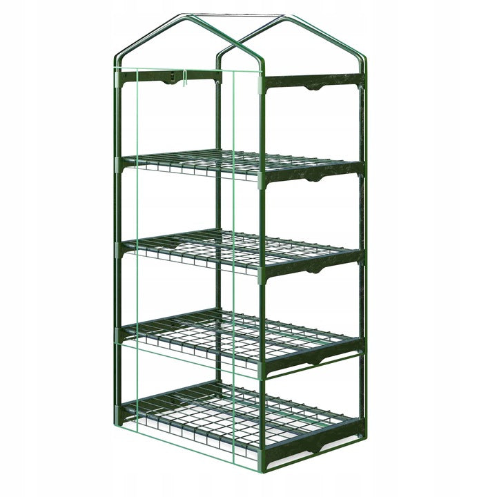 BALCONY GREENHOUSE FOR GROWING PLANTS BOOKCASE WITH SHELVES FOR TERRACE + FOIL Manufacturer code DO UPRAWY ROŚLIN KWIATÓW  45