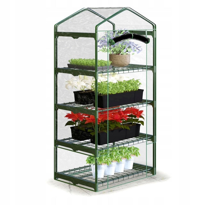 BALCONY GREENHOUSE FOR GROWING PLANTS BOOKCASE WITH SHELVES FOR TERRACE + FOIL Manufacturer no brand