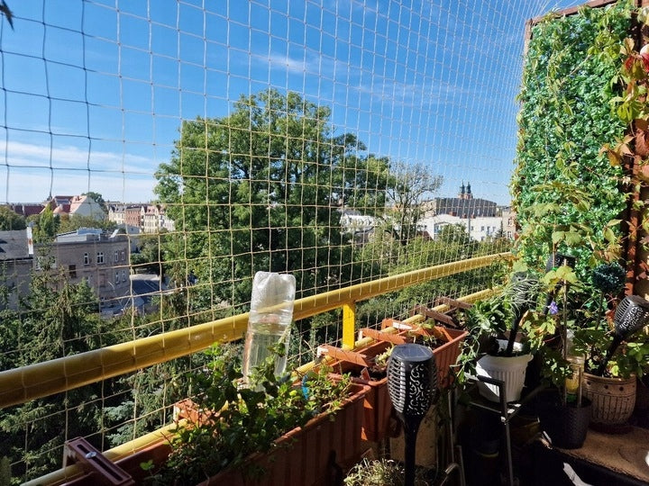 BALCONY NET 5x3m PIGEON BIRDS AGAINST BIRDS SET WITHOUT DRILLING Packaging status original