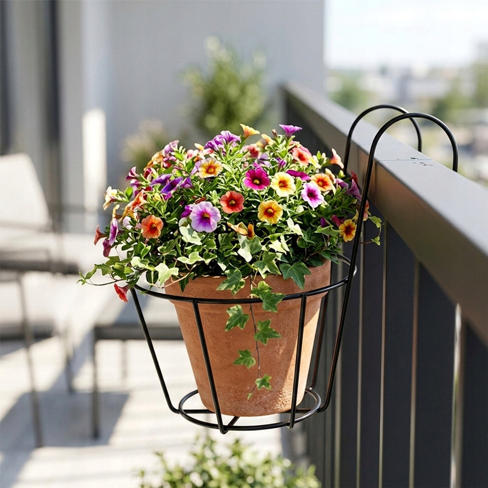 BALCONY POT Holder Stand Railing Hanger Balcony Barrier Packaging status original