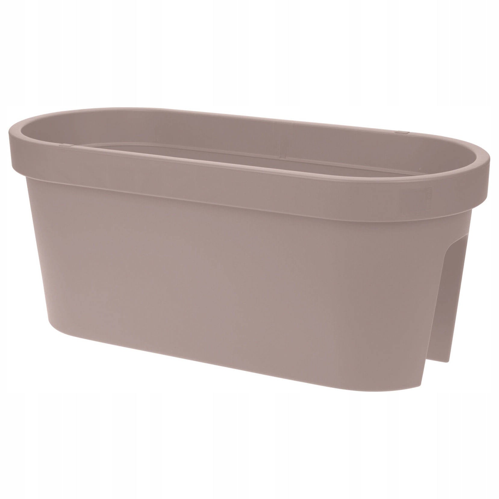 BALCONY POT ON RAILING PLASTIC 60X28X25 CM BEIGE
