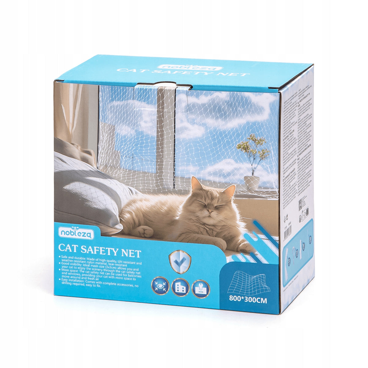 BALCONY PROTECTION NET CAT WINDOW AGAINST PIGEON BIRDS 8m x 3m