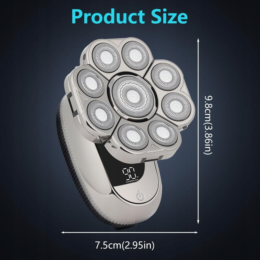 BALD HEAD SHAVER 9D IPX6 WATERPROOF 6IN1 LED TRIMMER Brand no brand