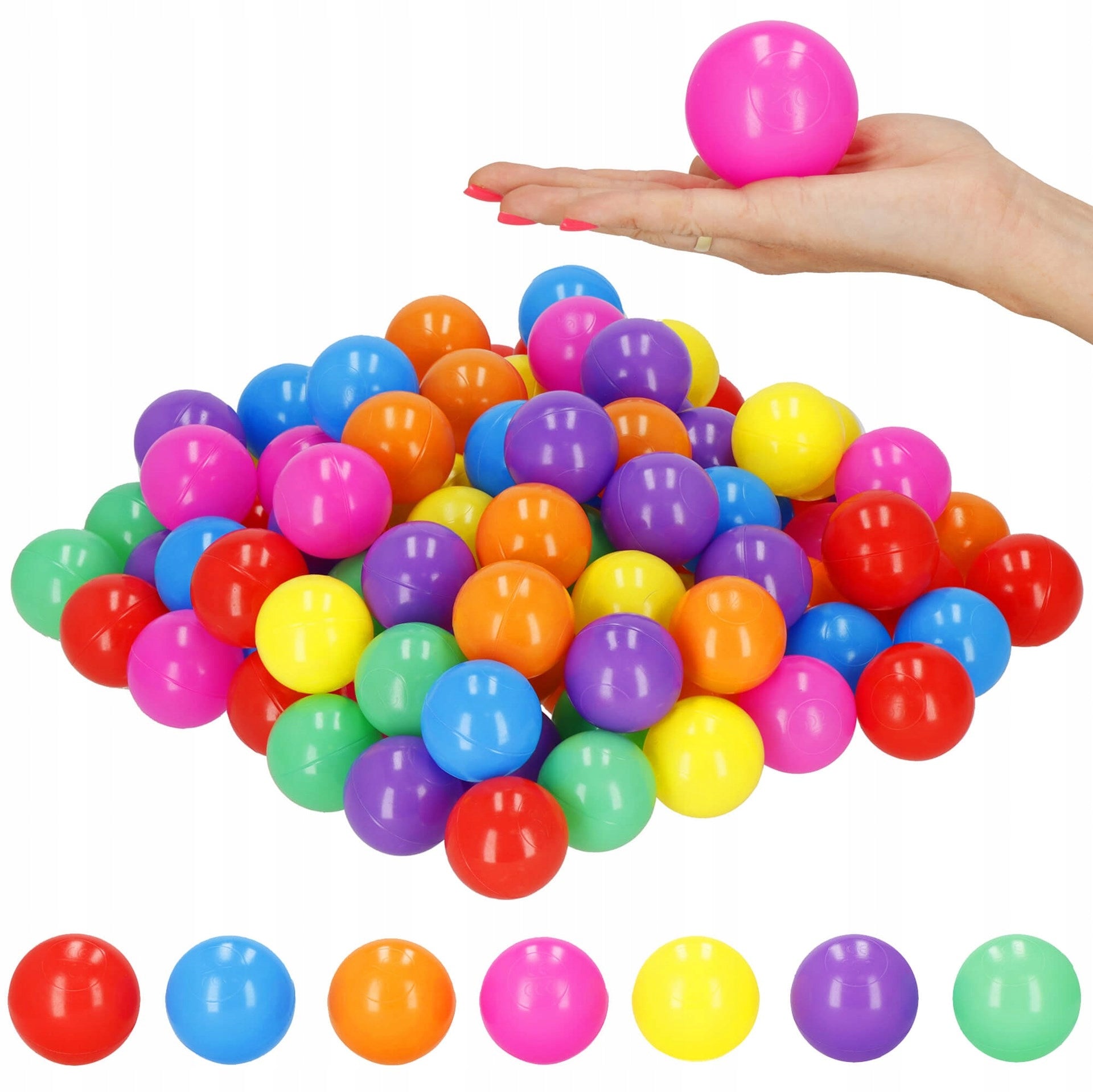 BALL BALLS 5 CM COLORFUL MIX FOR POOL PLAYPEN 100PCS CE CERTIFICATE Packaging status original