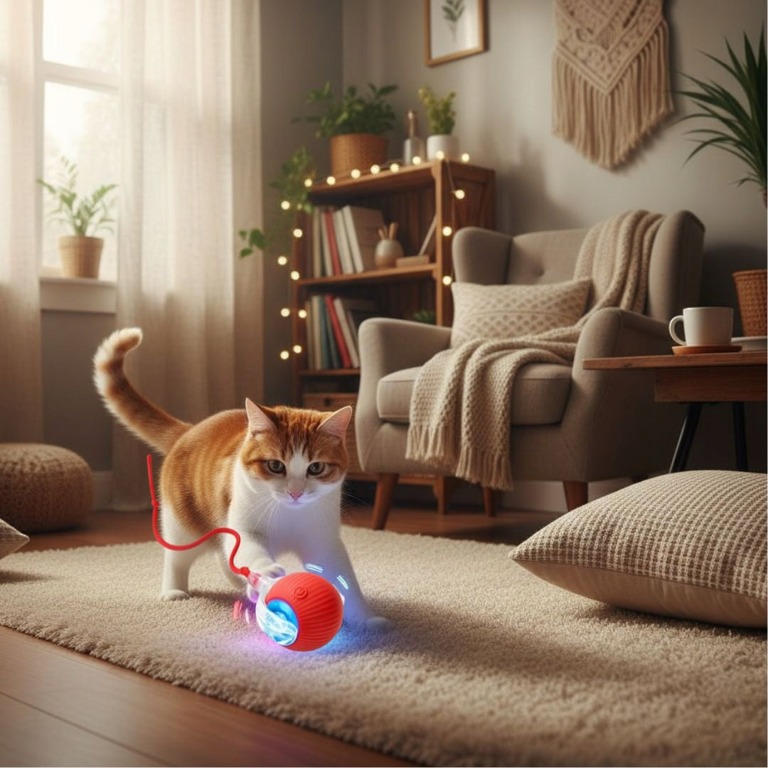 BALL ESCAPING CAT BALL TOY FOR USB LED PLAY -INTERACTIVE Brand no brand
