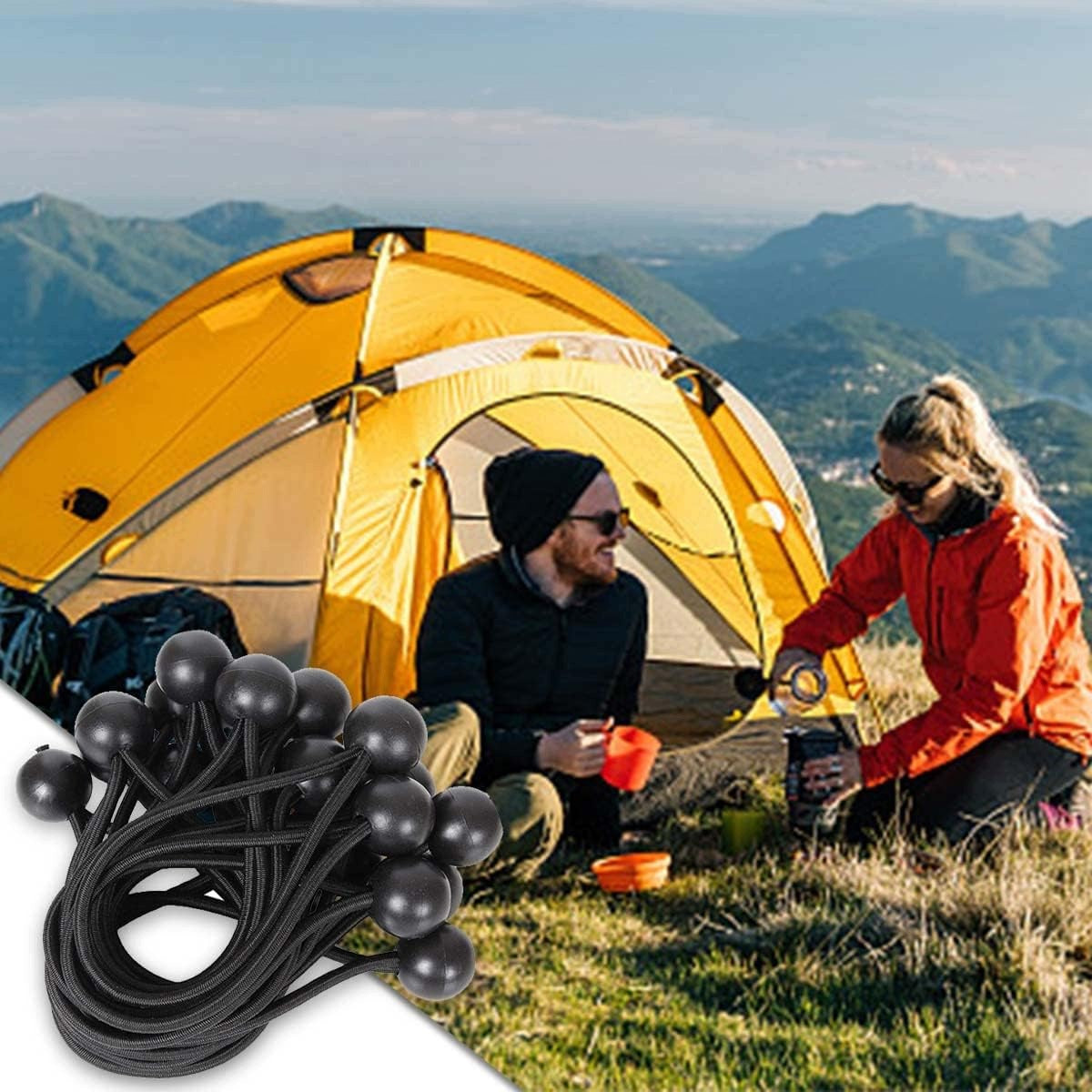 BALL TENSIONERS 50 PCS 15CM FLEXIBLE RUBBER FOR TENTS Manufacturer code NAPINACZE KULKOWE ELASTYCZNE GUMOWE NAMI