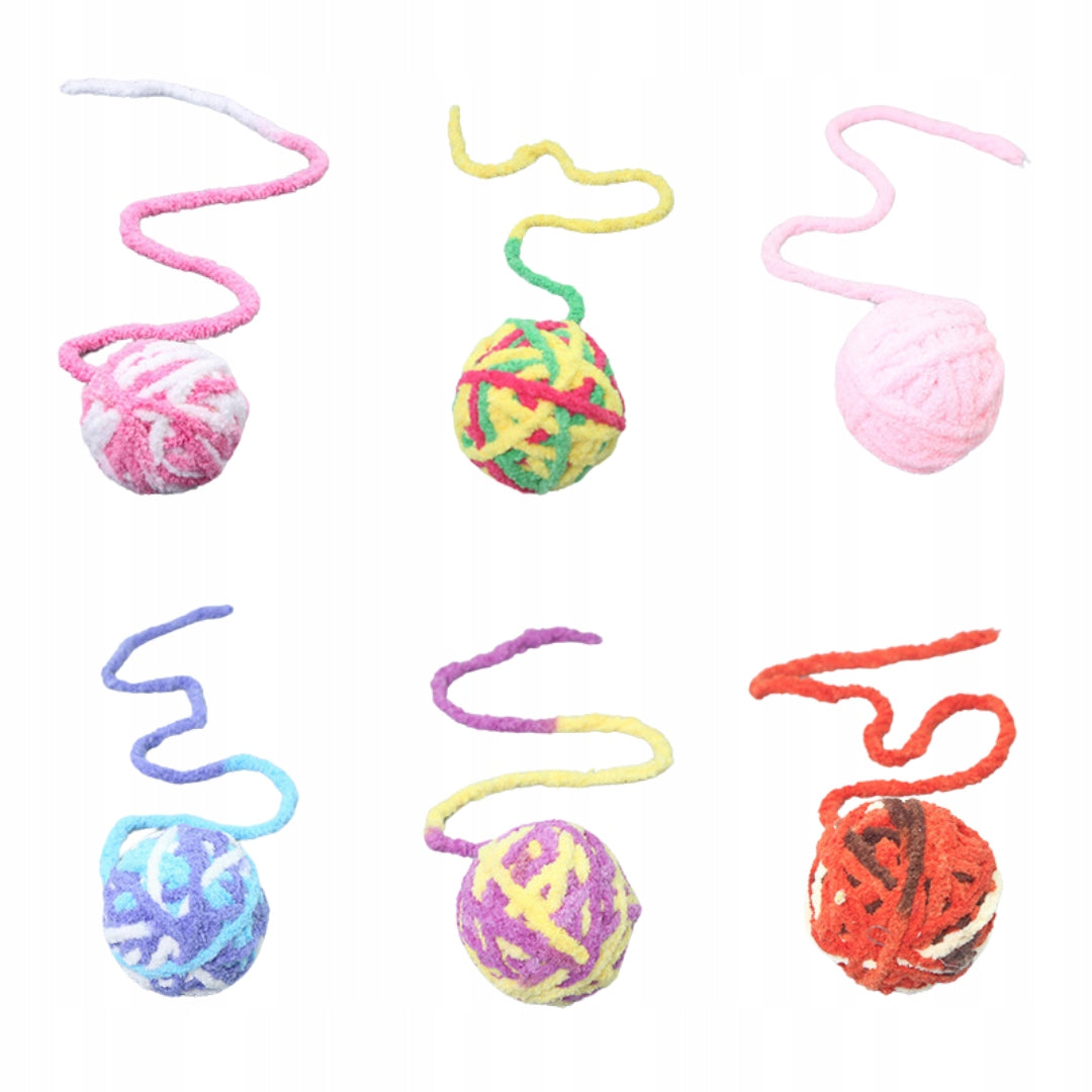 BALL WITH BELL INTERACTIVE CAT TOY BALL STRING MULTICOLOR Brand no brand