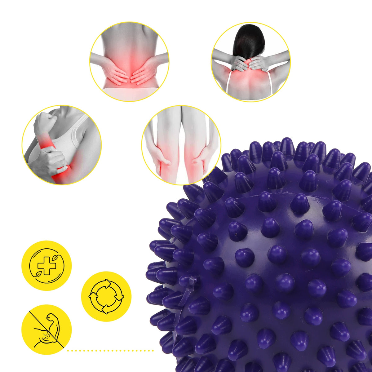 BALL WITH SPIKES FOR MASSAGE CORNIX REHABILITATION SENSORY HEDGEHOG 7CM Manufacturer code XR-0510