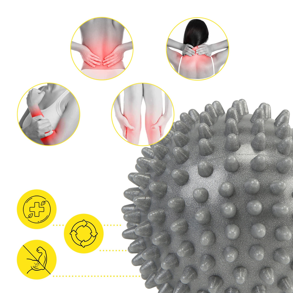 BALL WITH SPIKES FOR MASSAGE CORNIX SENSORY HEDGEHOG REHABILITATION 9CM Manufacturer code XR-0517