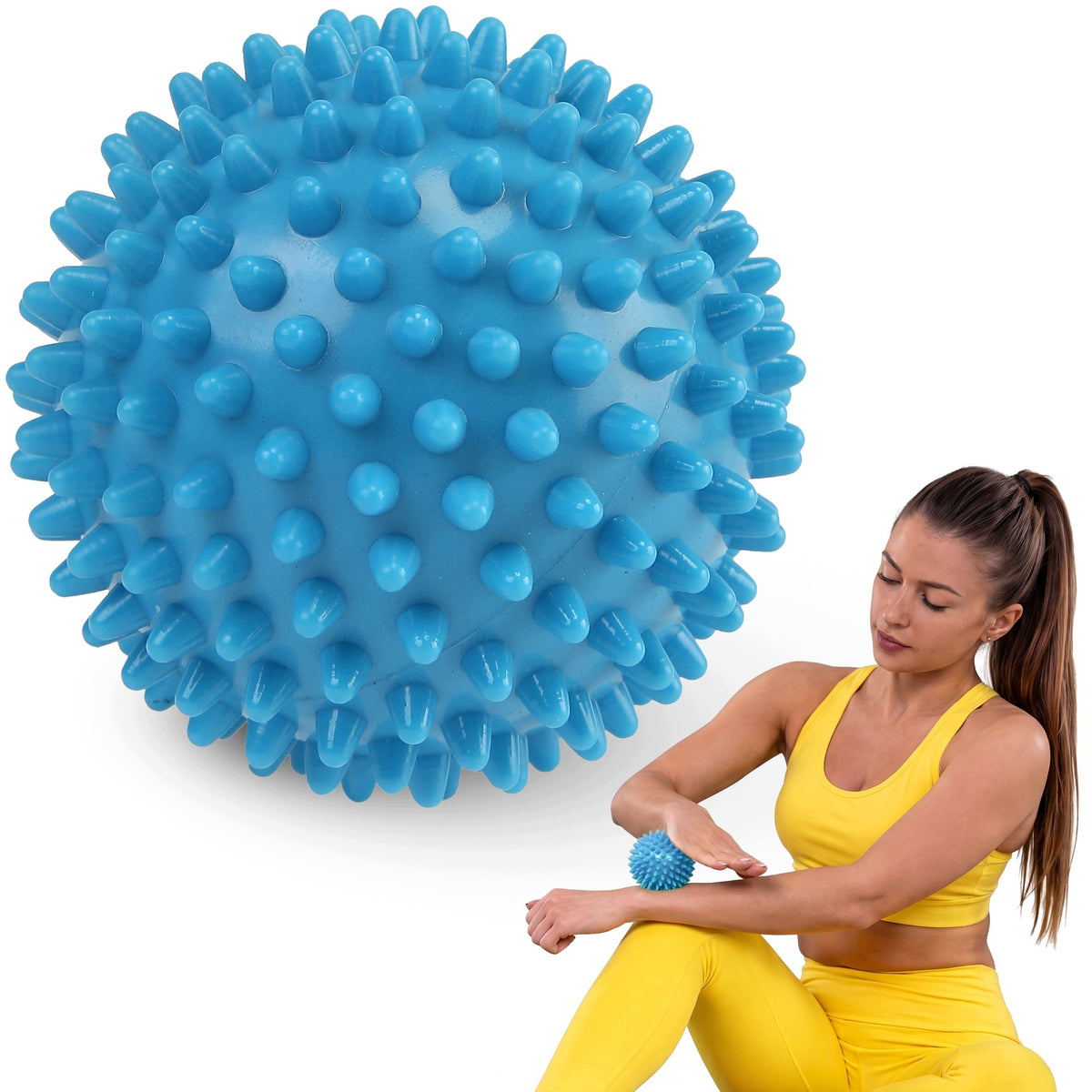 BALL WITH SPIKES FOR MASSAGE CORNIX SENSORY HEDGEHOG REHABILITATION 9CM