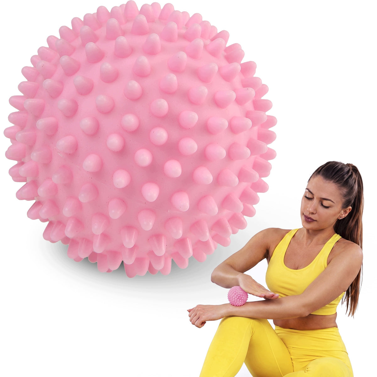 BALL WITH SPIKES FOR MASSAGE CORNIX SENSORY HEDGEHOG REHABILITATION 9CM