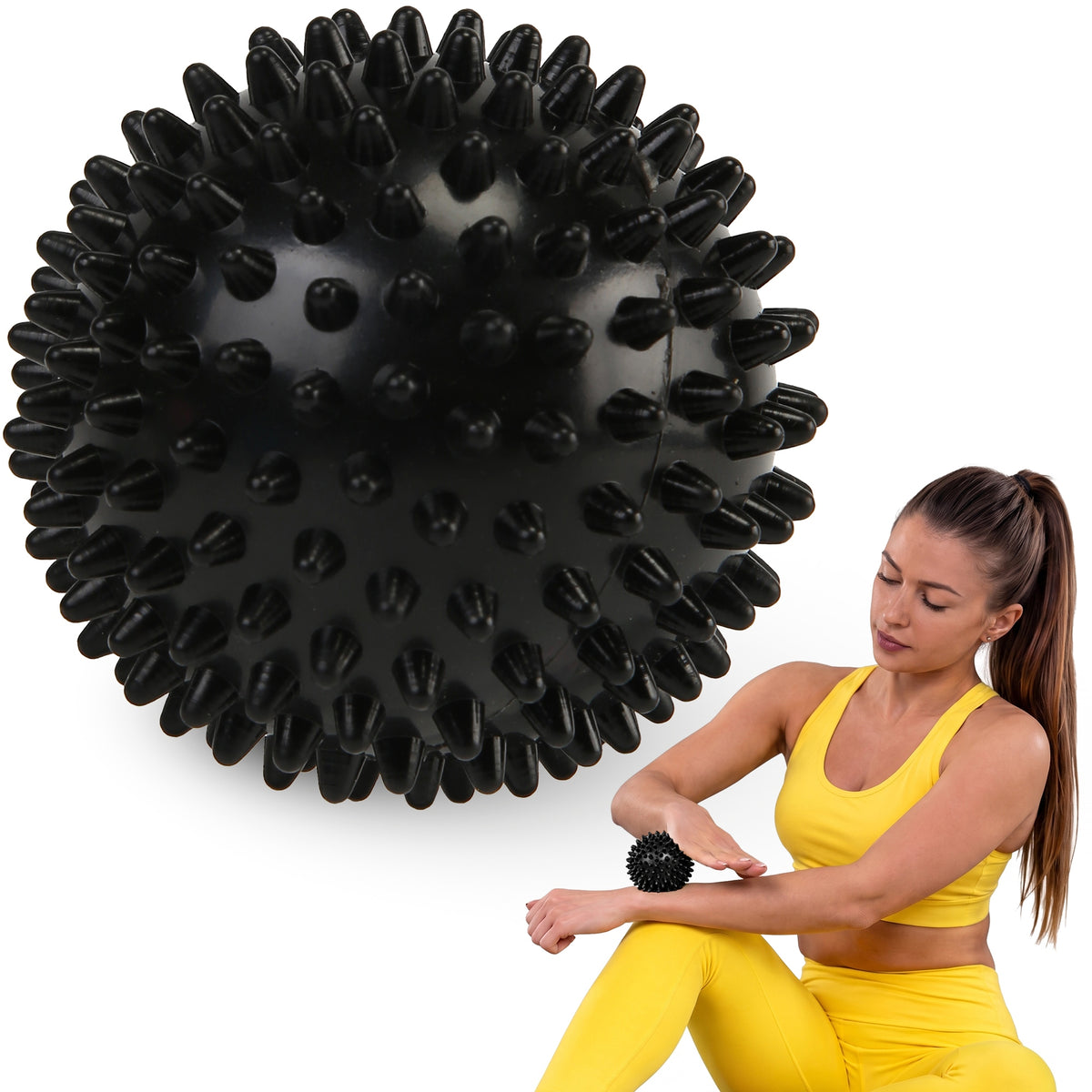 BALL WITH SPIKES FOR MASSAGE CORNIX SENSORY HEDGEHOG REHABILITATION 9CM