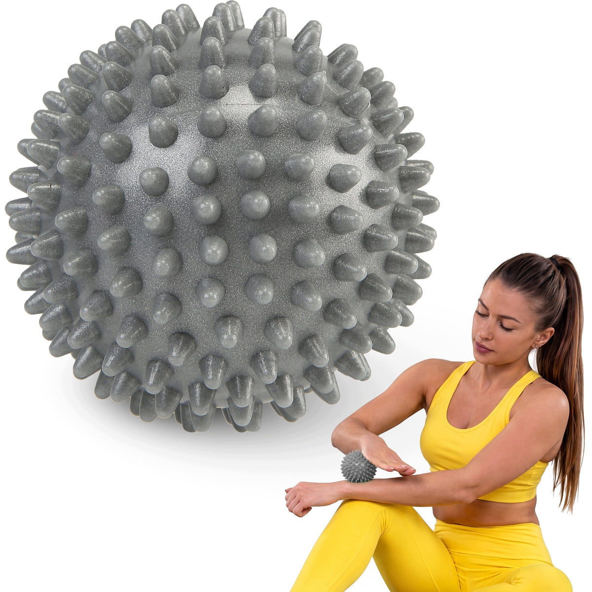 BALL WITH SPIKES FOR MASSAGE CORNIX SENSORY HEDGEHOG REHABILITATION 9CM
